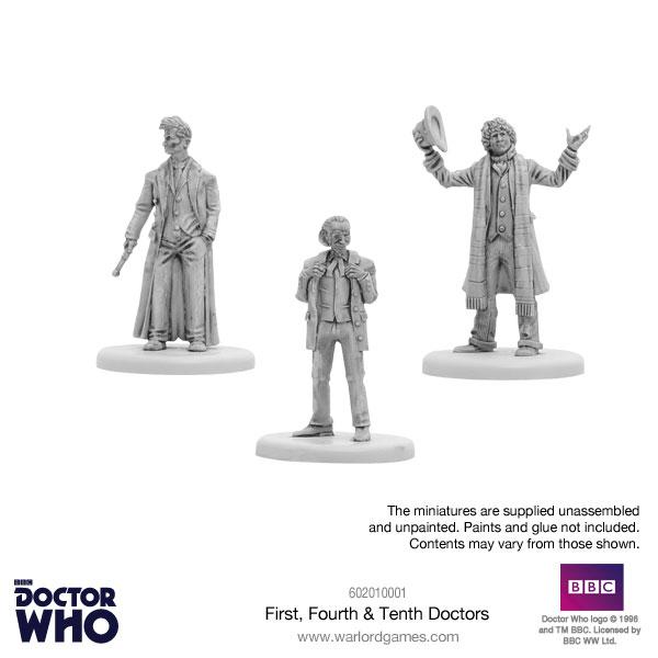 First, Fourth and Tenth Doctors